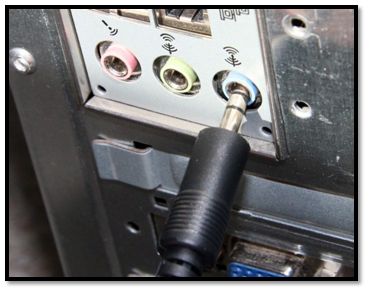 Line-In Anschluss bei der Soundkarte Line-In Anschluss bei der Soundkarte